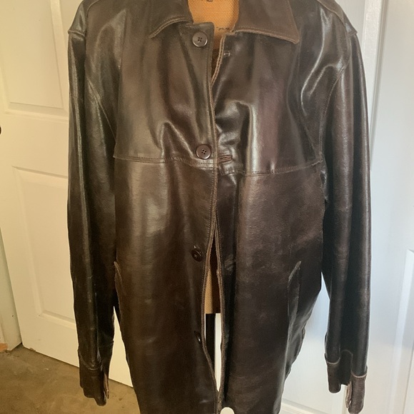 Thinsulate GENUINE LEATHER heavy jacket fully lined vintage 80’s - Picture 3 of 16